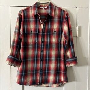 Frame Men’s Classic Plaid Double Pocket Shirt